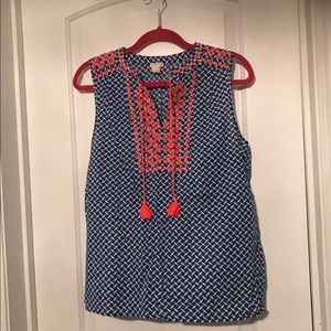 J. Crew embroidered top